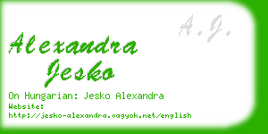 alexandra jesko business card